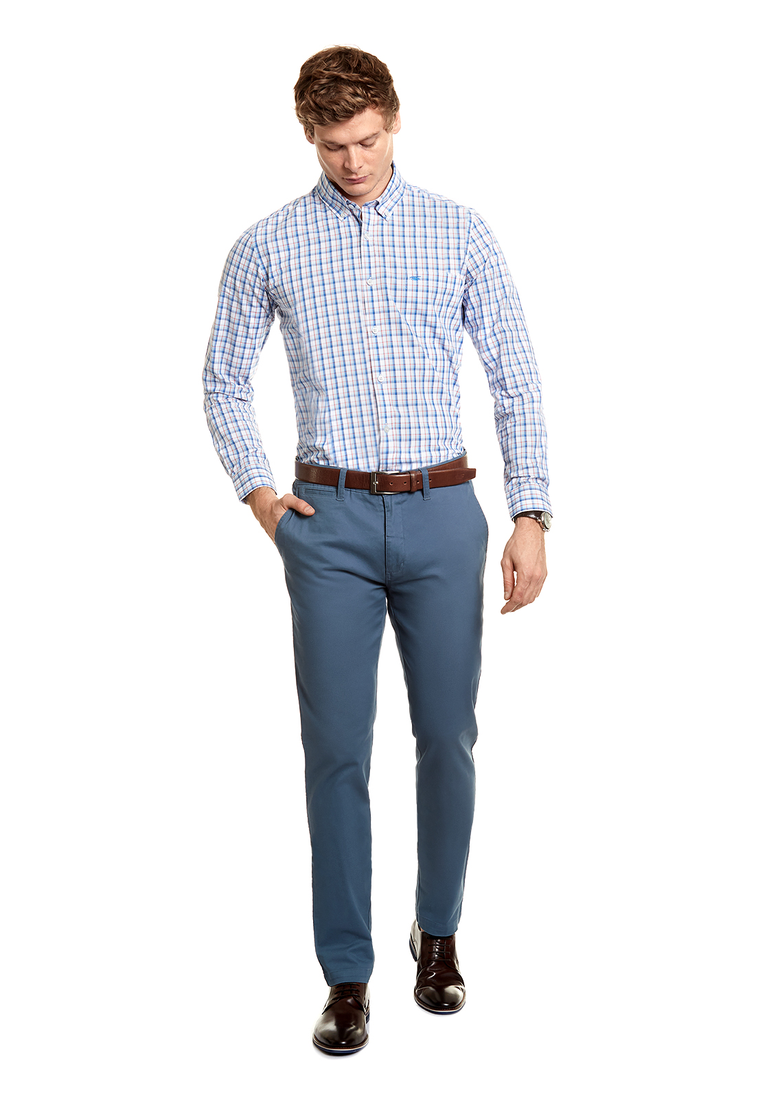 CAMISA CHECKERED SEATTLE PEACH - 2