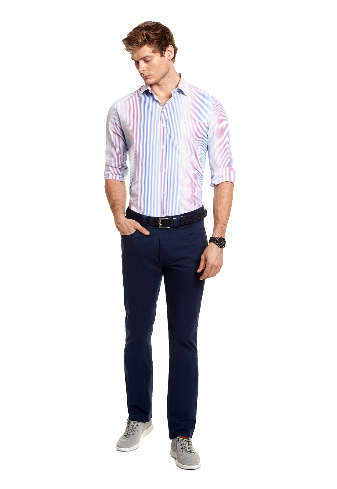 CAMISA LISTADA DEGRADÉ F PINK - 2