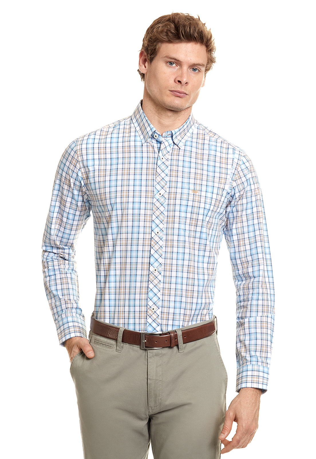 CAMISA CHECKERED FONTANA SKY - 1