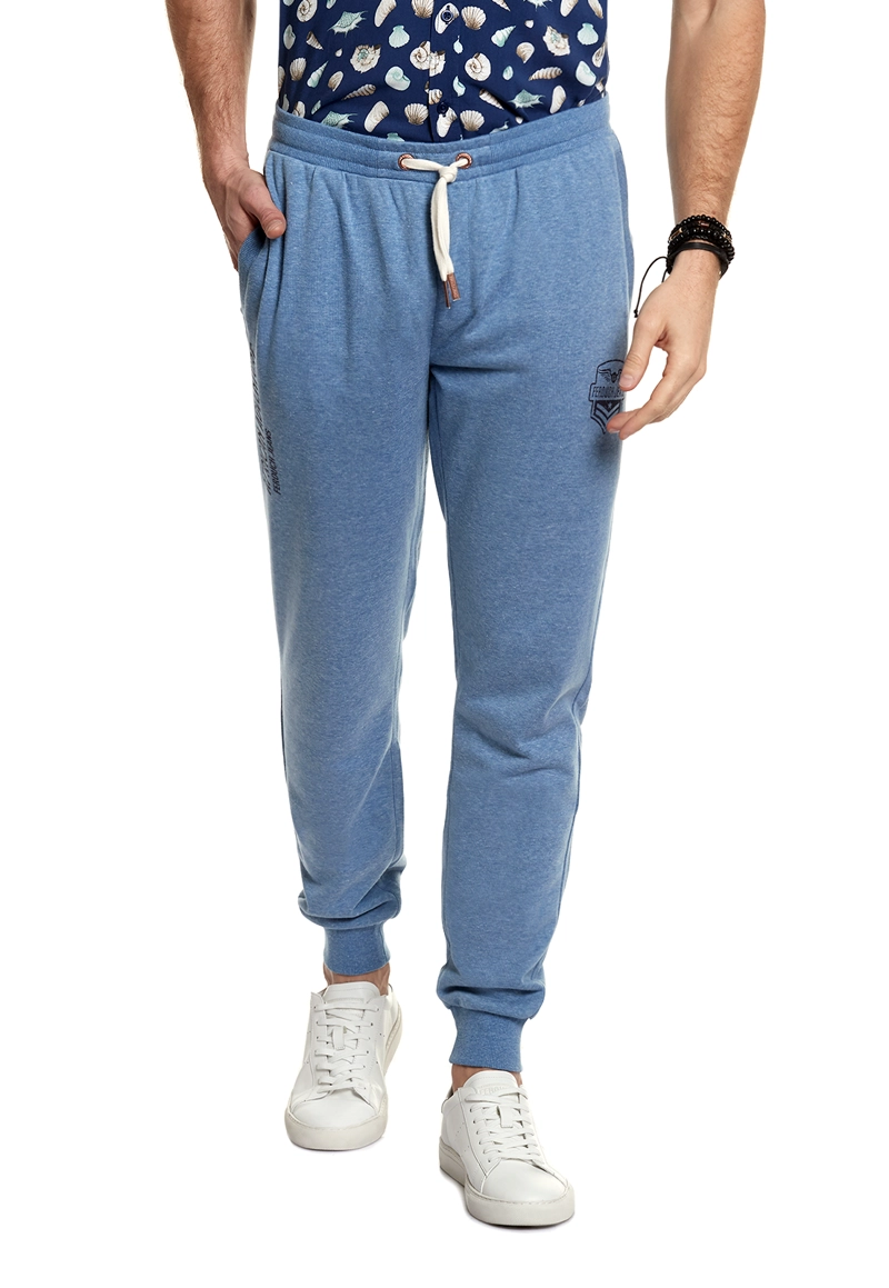 PANTALÓN DE BUZO ALGODÓN HOMBRE FEROUCH MELANGE 394301S0429 MAINE LT BLUE - 1