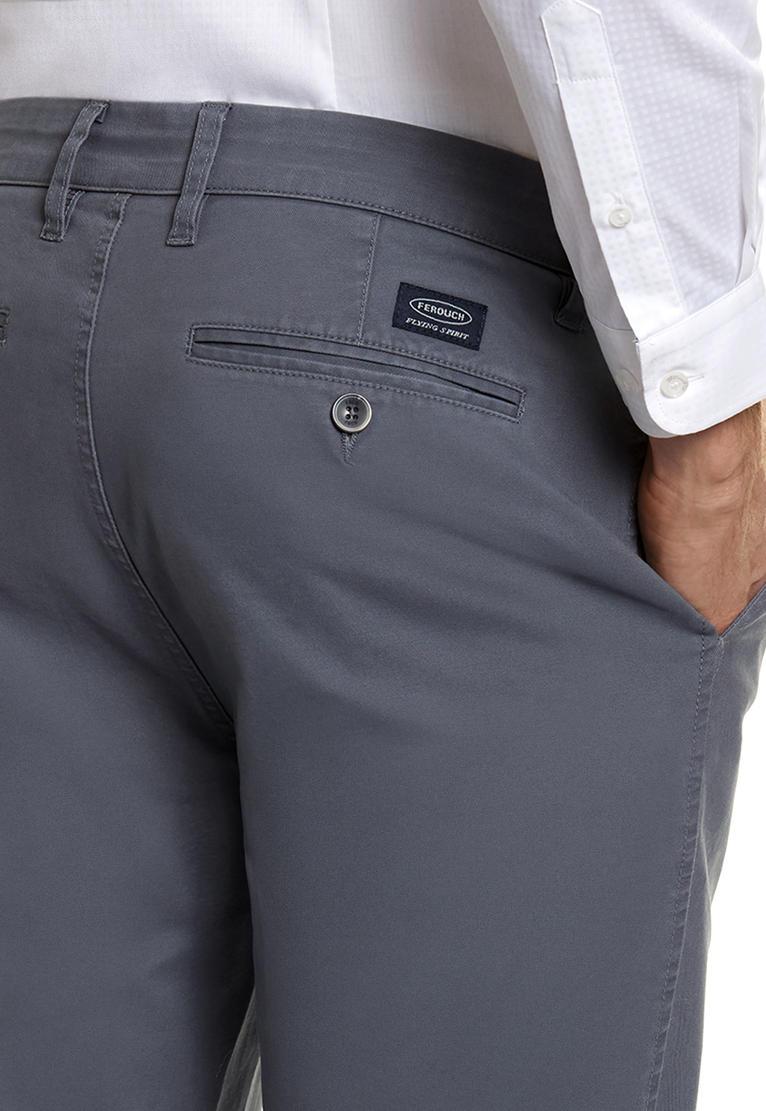 PANTALÓN TWILL SIN PLIEGUES L/33 METAL - 4