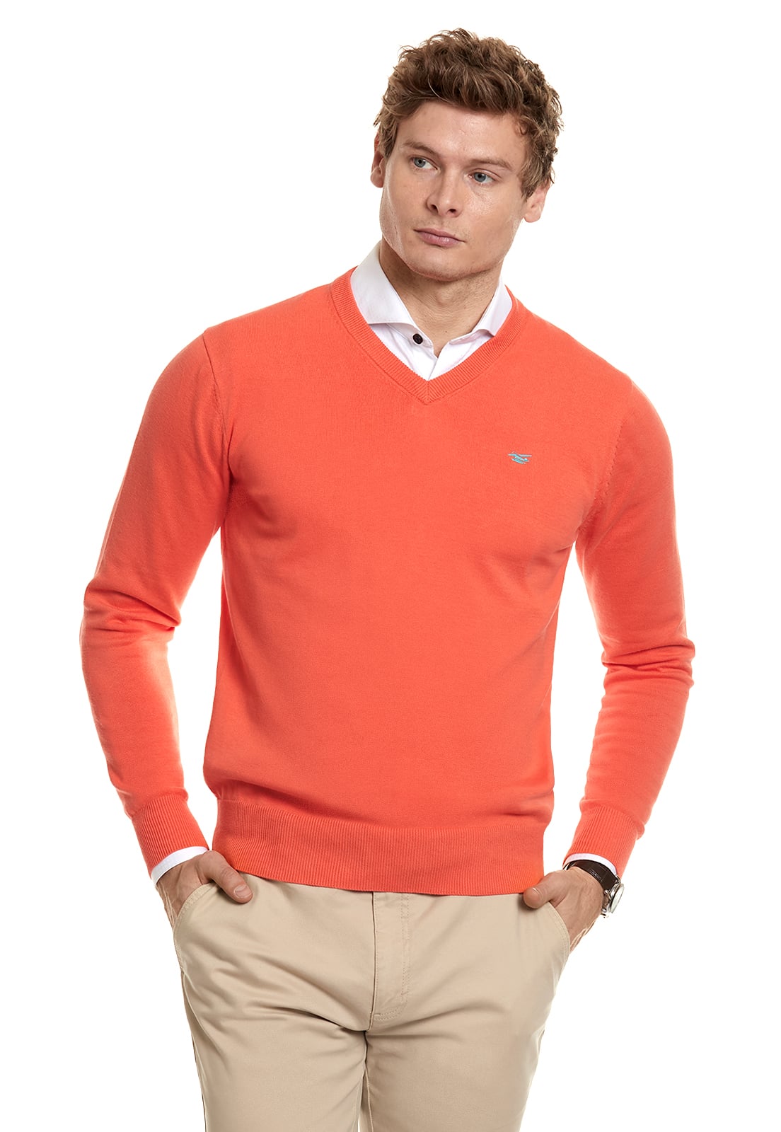 SWEATER SMART CASUAL L/S LT CORAL - 1