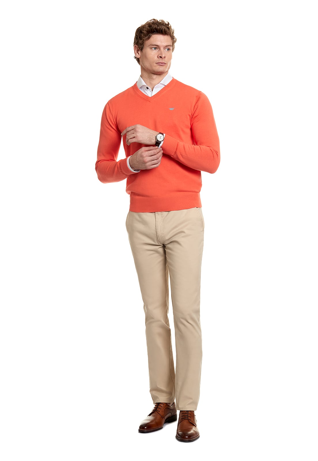 SWEATER SMART CASUAL L/S LT CORAL - 2