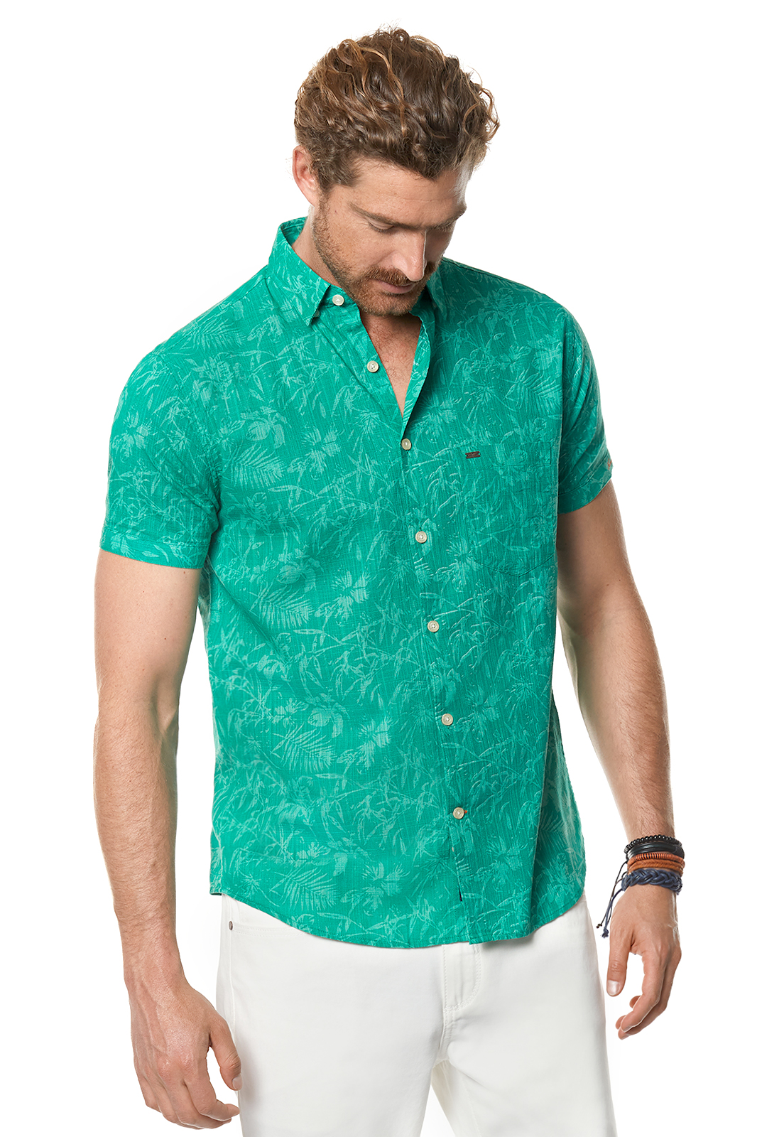 CAMISA ESTAMPADA DAKOTA FJ GREEN - 1