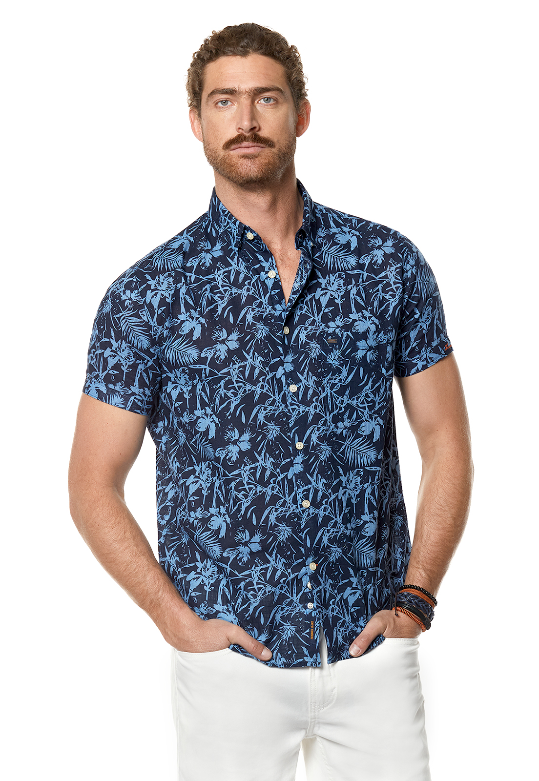 CAMISA ESTAMPADA DAKOTA FJ NAVY - 1