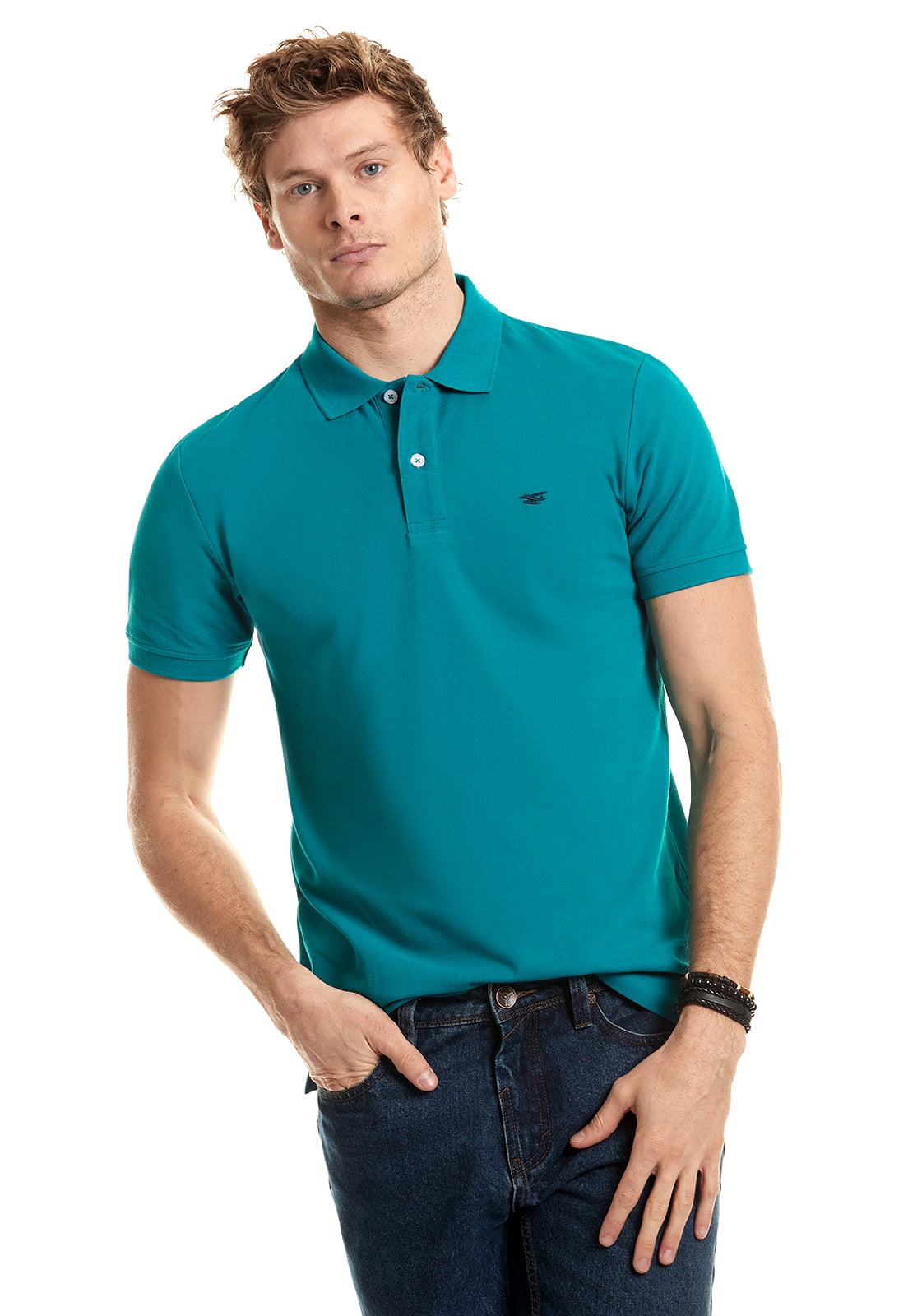 POLERA POLO BÁSICA EMERALD - 1