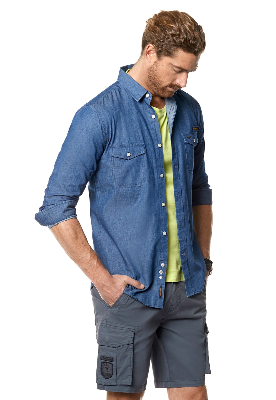 CAMISA SAFARI FJ BLUE - 1