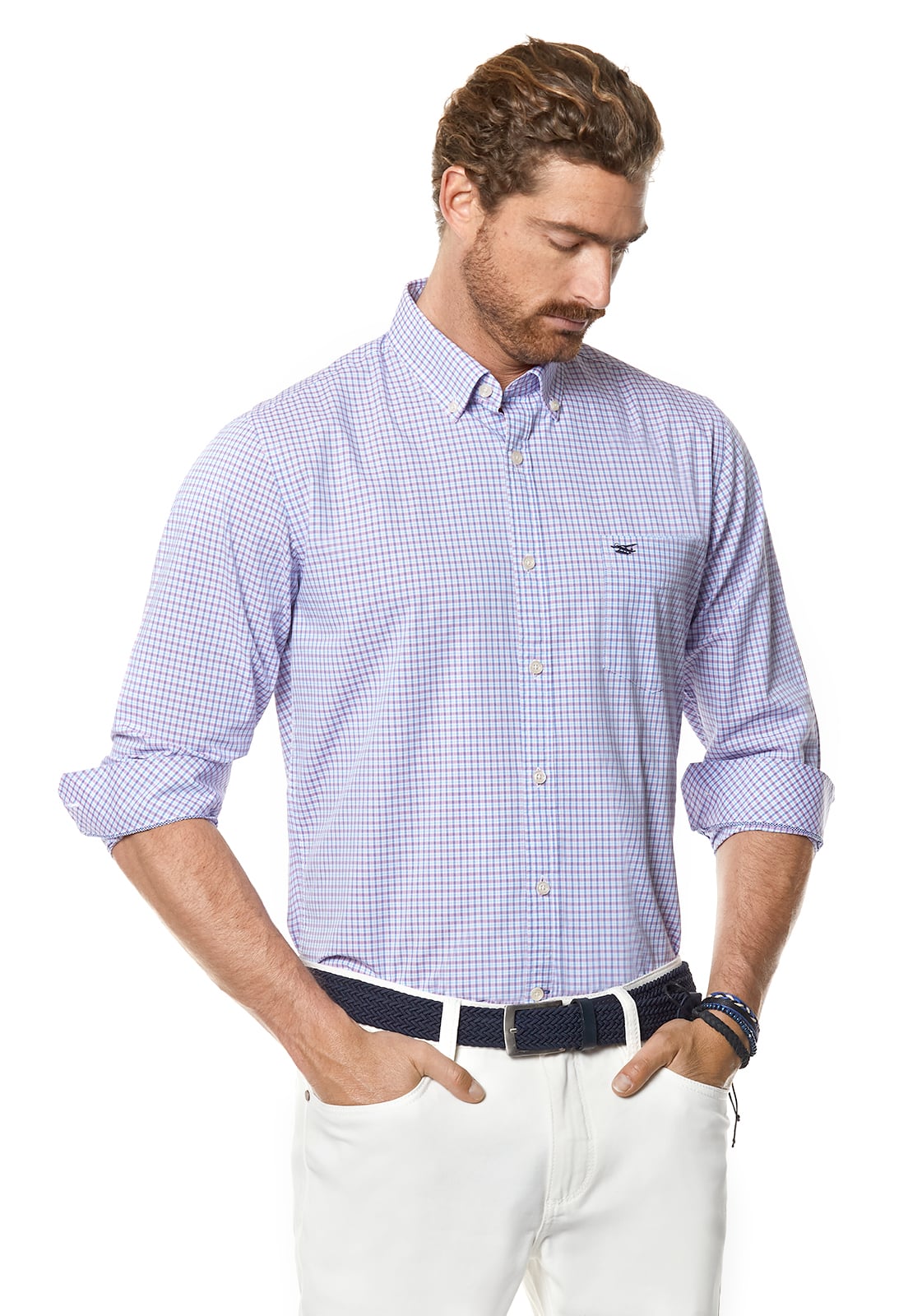 CAMISA CHECKERED ILLINOIS F PINK - 1