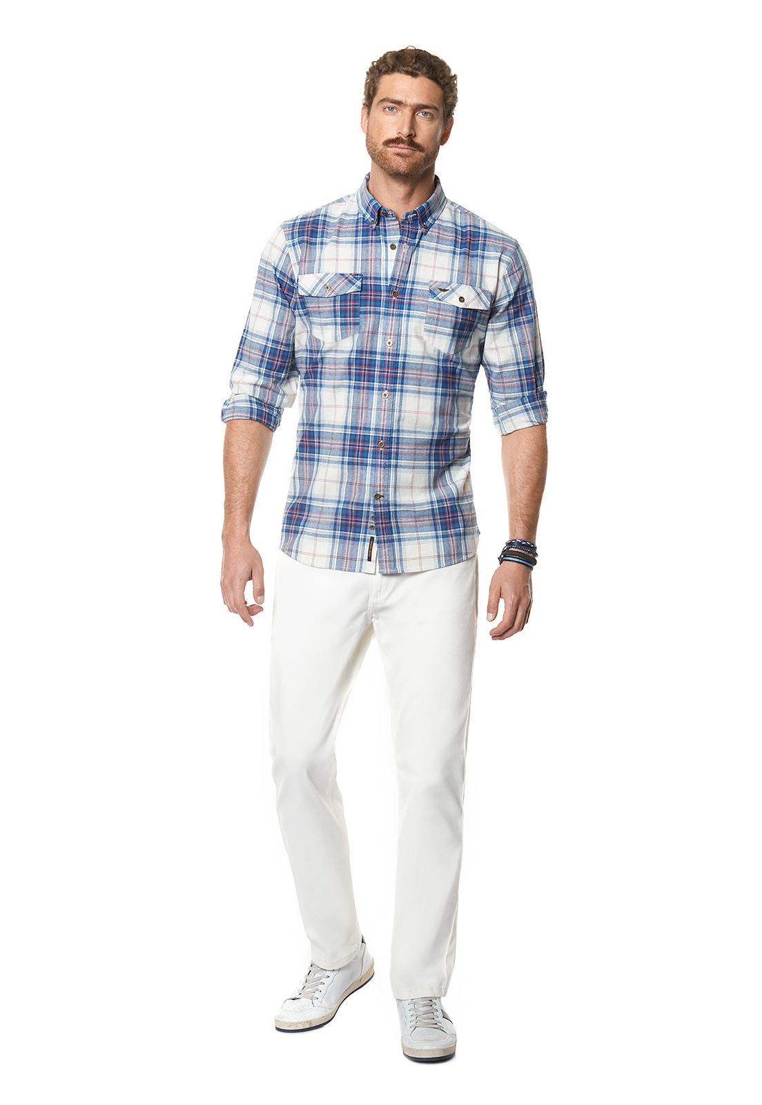 CAMISA CHECKERED TEXAS FJ BLUE - 2