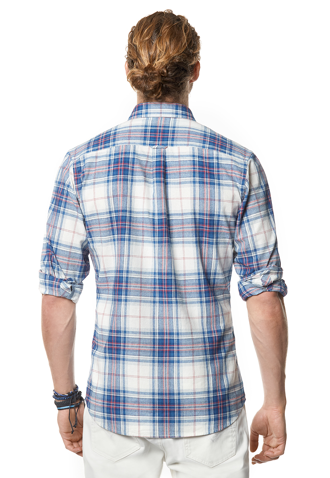 CAMISA CHECKERED TEXAS FJ BLUE - 3