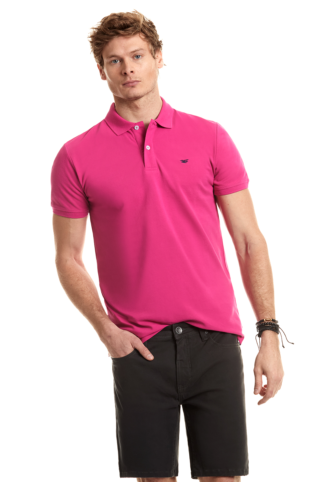 POLERA POLO BÁSICA PINK - 1