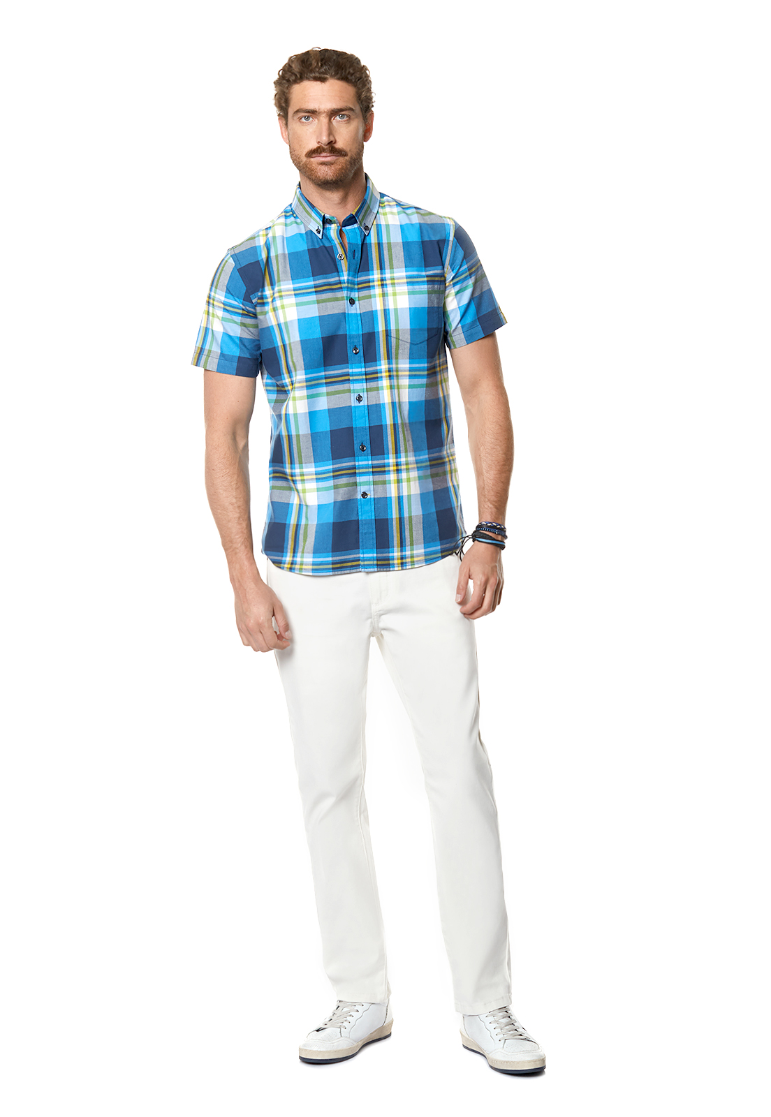 CAMISA CHECKERED TRENTON FJ BLUE - 2