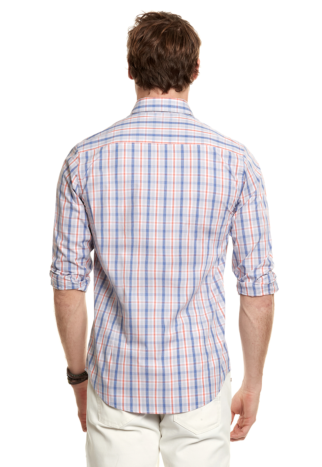 CAMISA CHECKERED NORMAN F ORANGE - 3