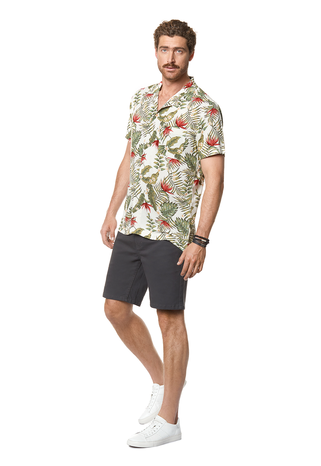 CAMISA ESTAMPADA MICHIGAN FJ ECRU - 2