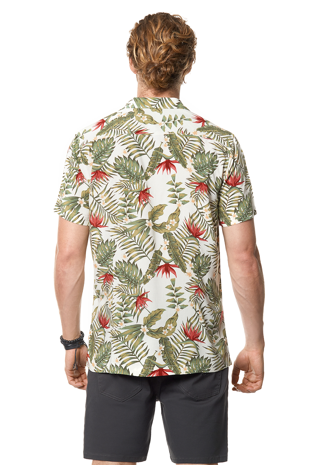 CAMISA ESTAMPADA MICHIGAN FJ ECRU - 3