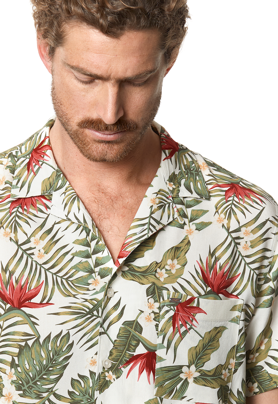 CAMISA ESTAMPADA MICHIGAN FJ ECRU - 4
