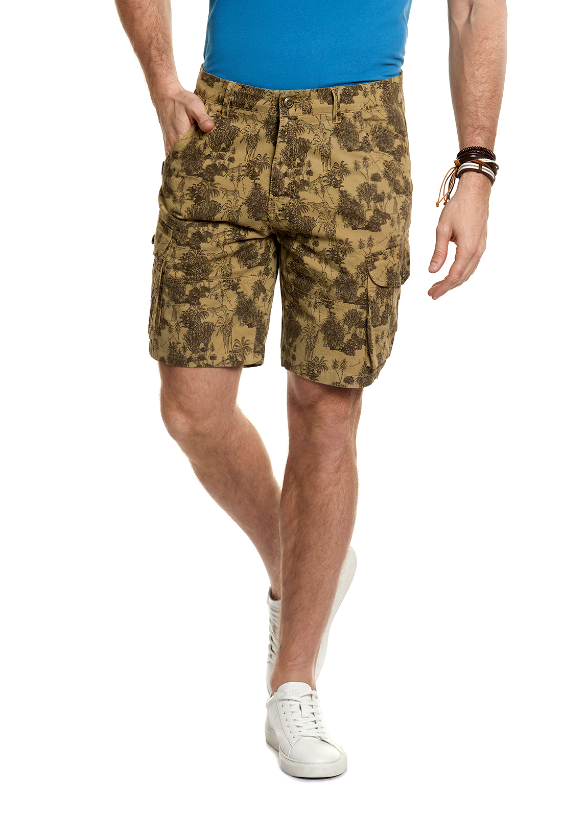 BERMUDA ESTAMPADO CARGO FJ KHAKI - 1