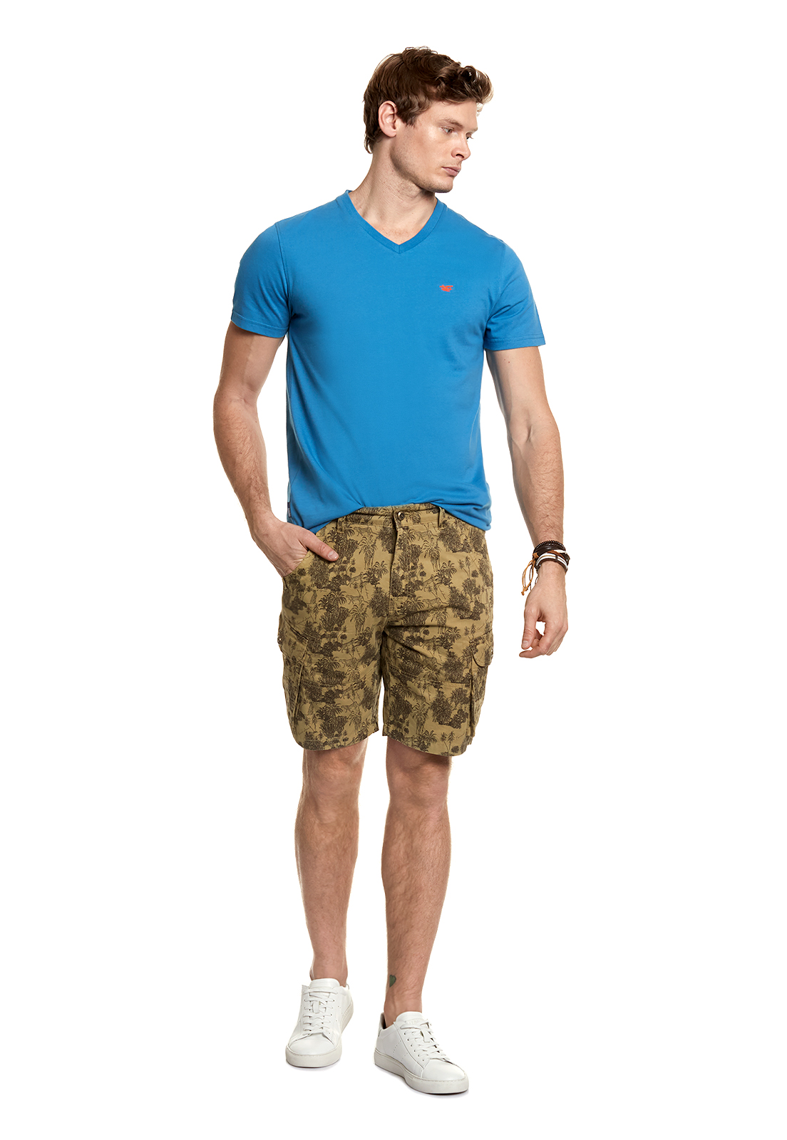 BERMUDA ESTAMPADO CARGO FJ KHAKI - 2