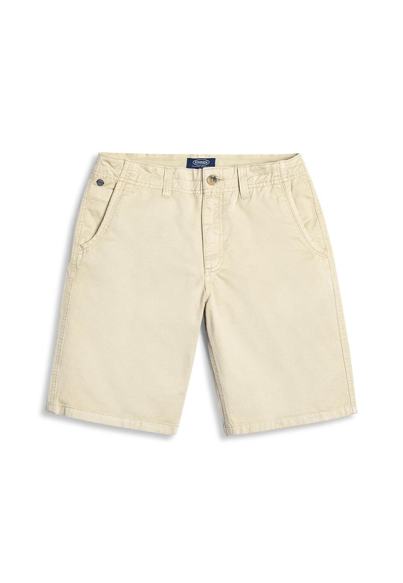 BERMUDA GARMENT DYED F BEIGE - 1