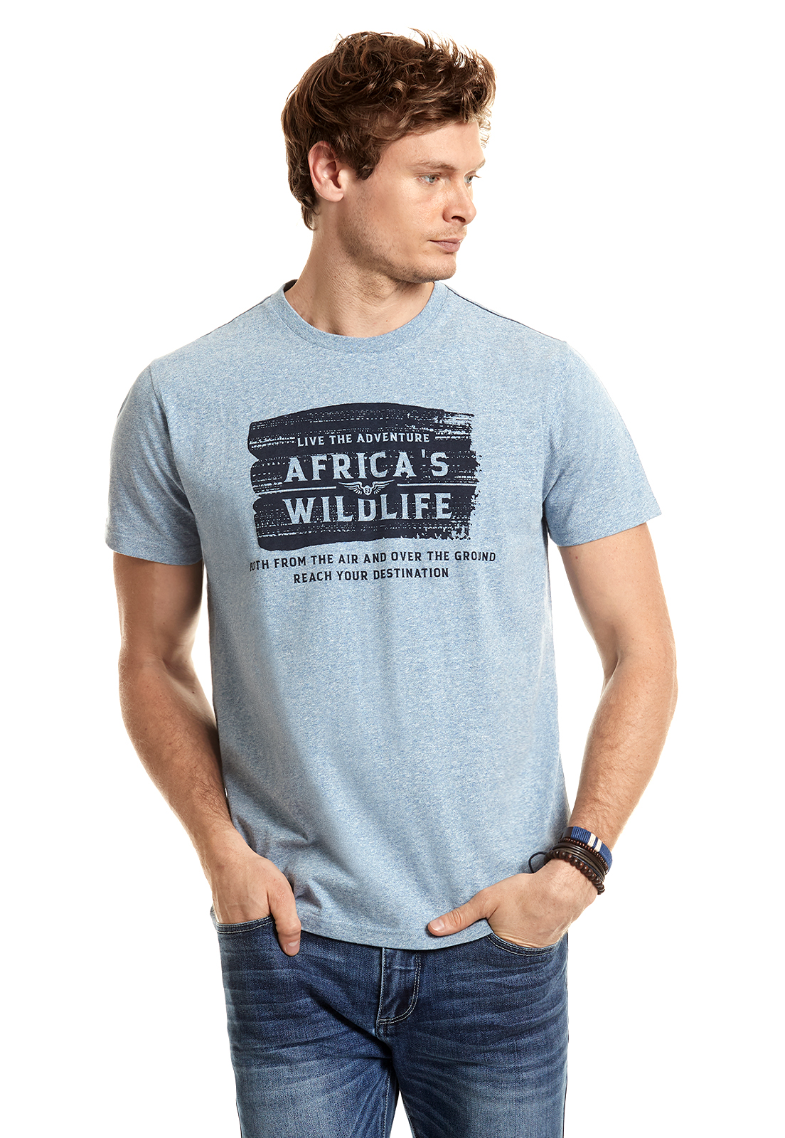 POLERA SOUTH DAKOTA DK SKY MELANGE - 1
