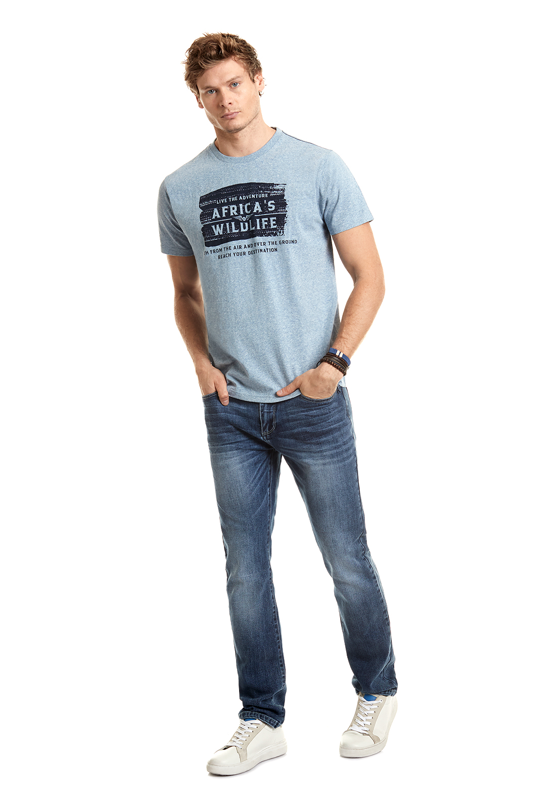POLERA SOUTH DAKOTA DK SKY MELANGE - 2