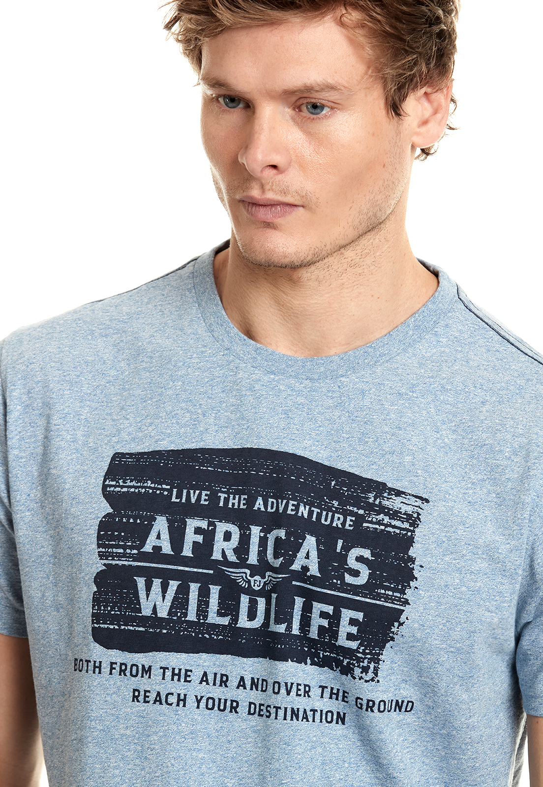 POLERA SOUTH DAKOTA DK SKY MELANGE - 4