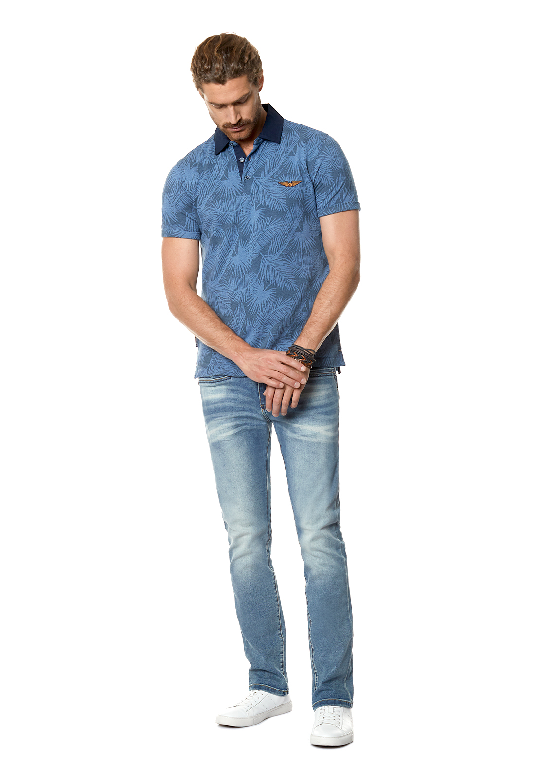 POLERA POLO MISSISSIPPI BLUE MELANGE - 2