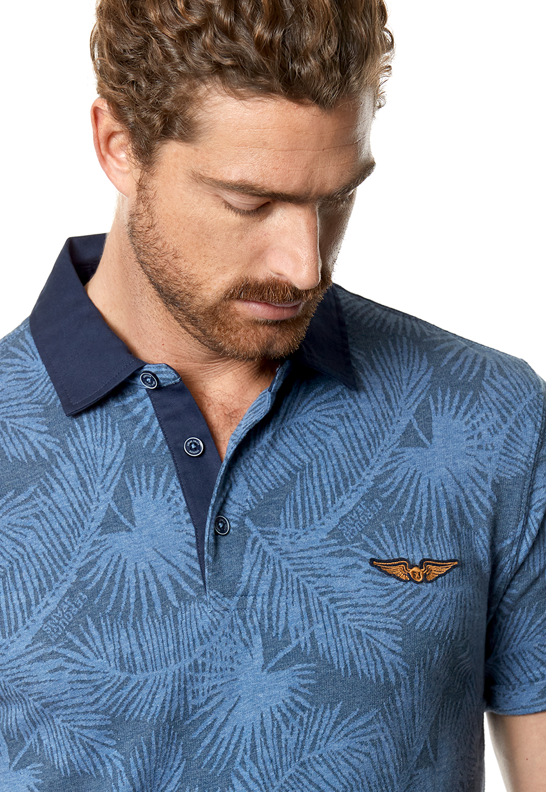 POLERA POLO MISSISSIPPI BLUE MELANGE - 4