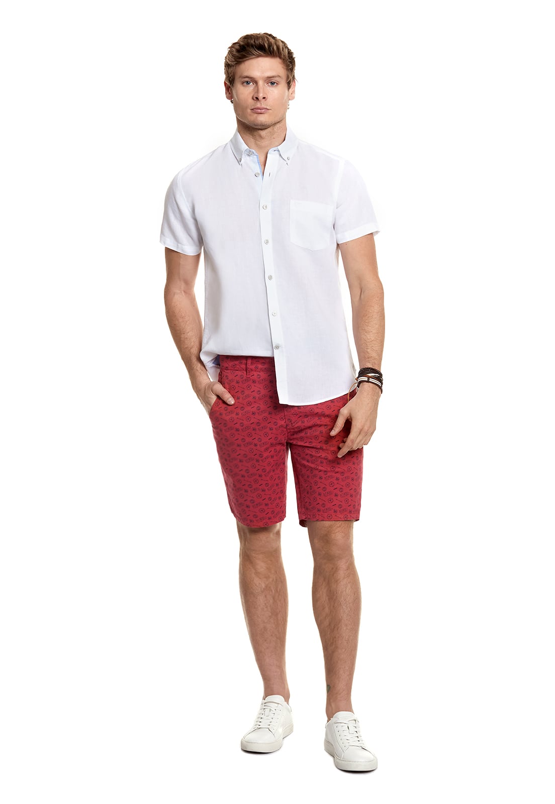 BERMUDA ESTAMPADO FJ RED - 2