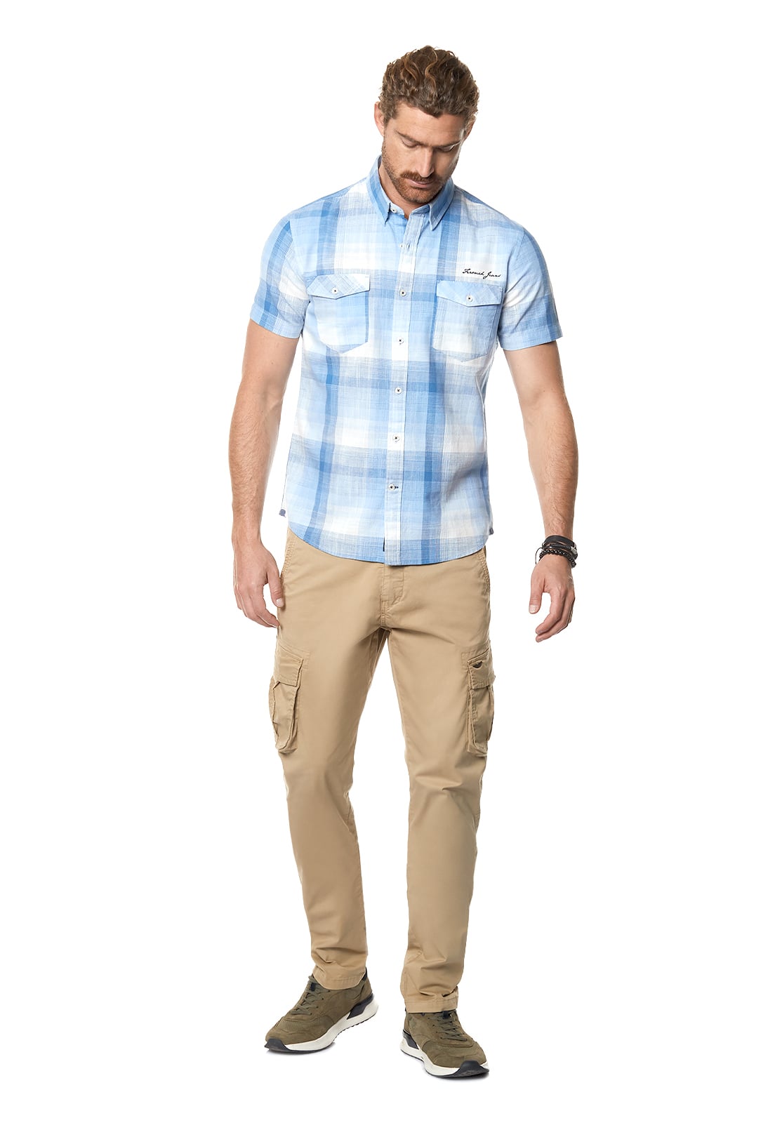 CAMISA CHECKERED TEXAS FJ SKY - 2