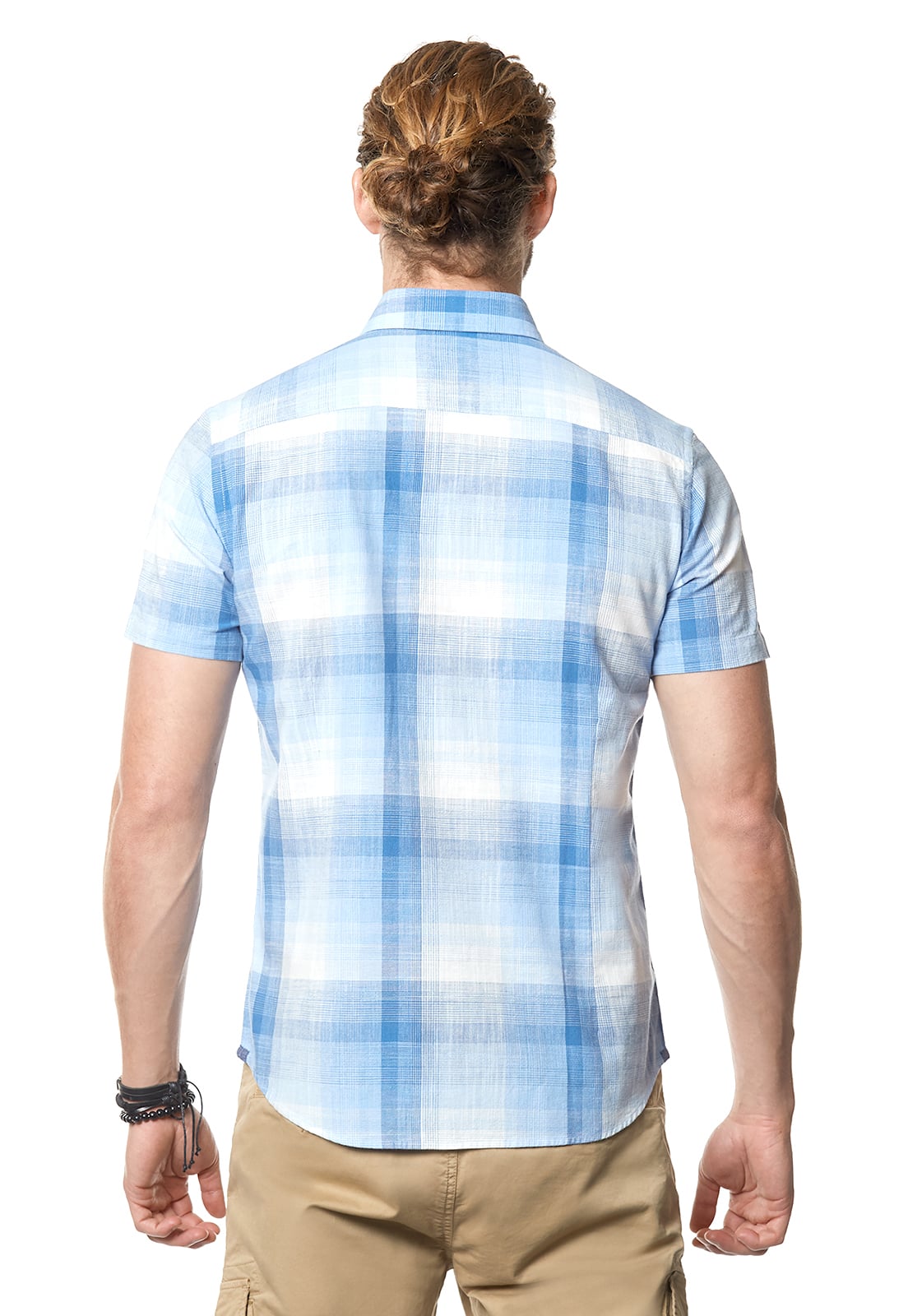 CAMISA CHECKERED TEXAS FJ SKY - 3