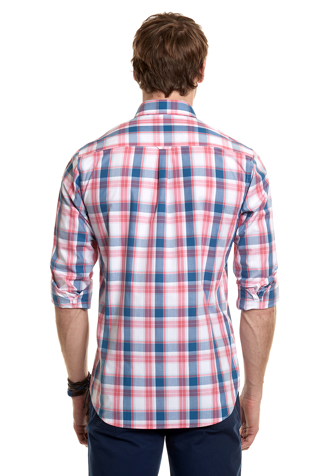CAMISA CHECKERED KANSAS FJ CORAL - 3
