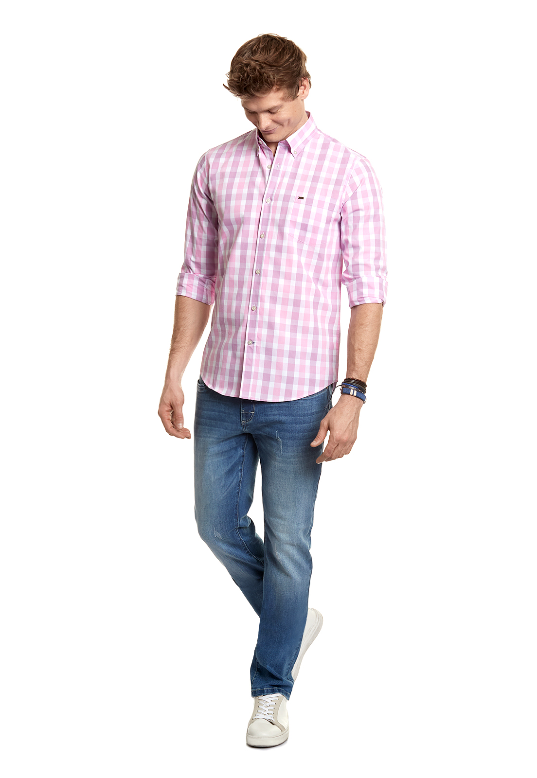 CAMISA CHECKERED CHICAGO FJ VIOLET - 2
