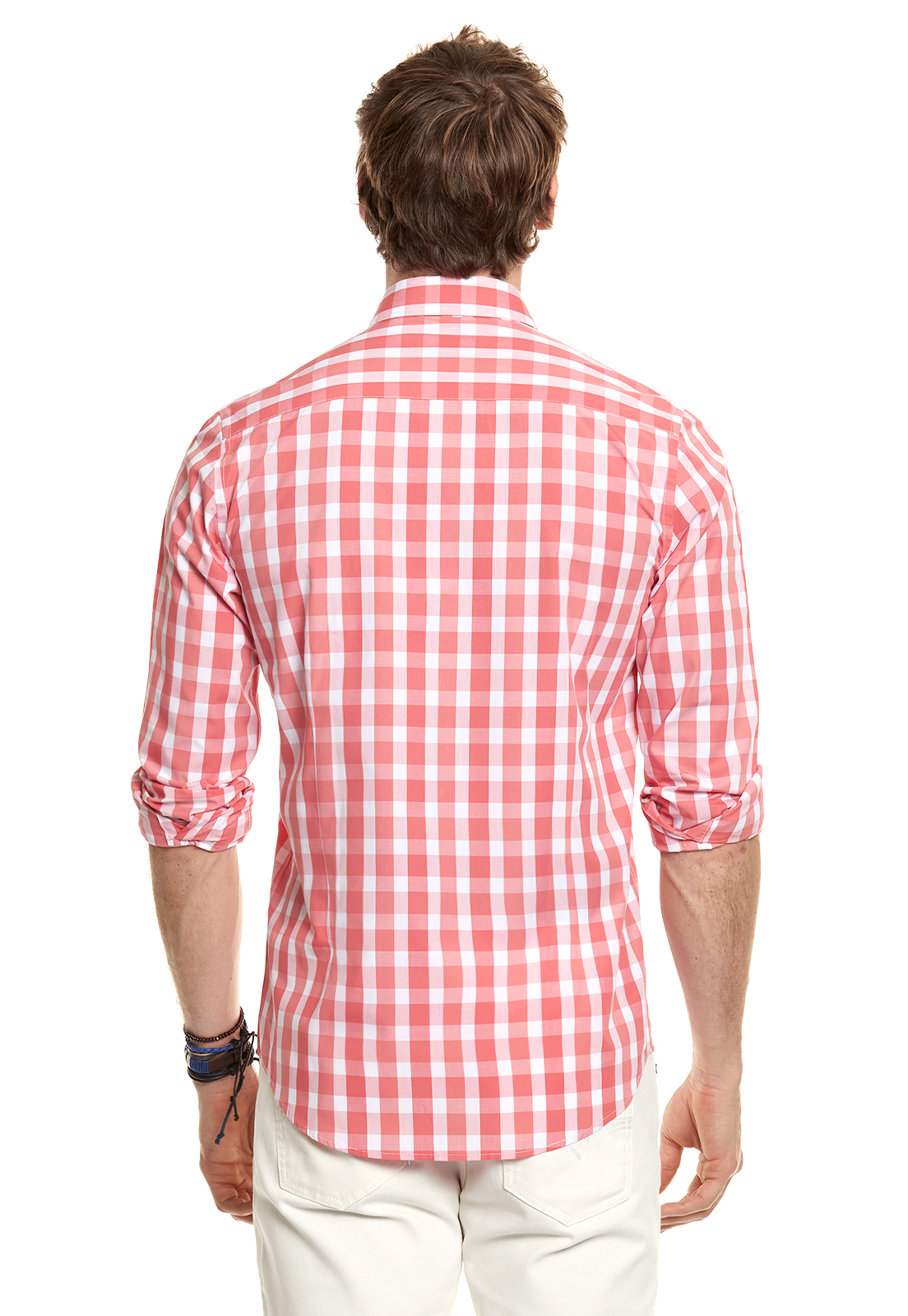 CAMISA CHECKERED CHICAGO FJ CORAL - 3