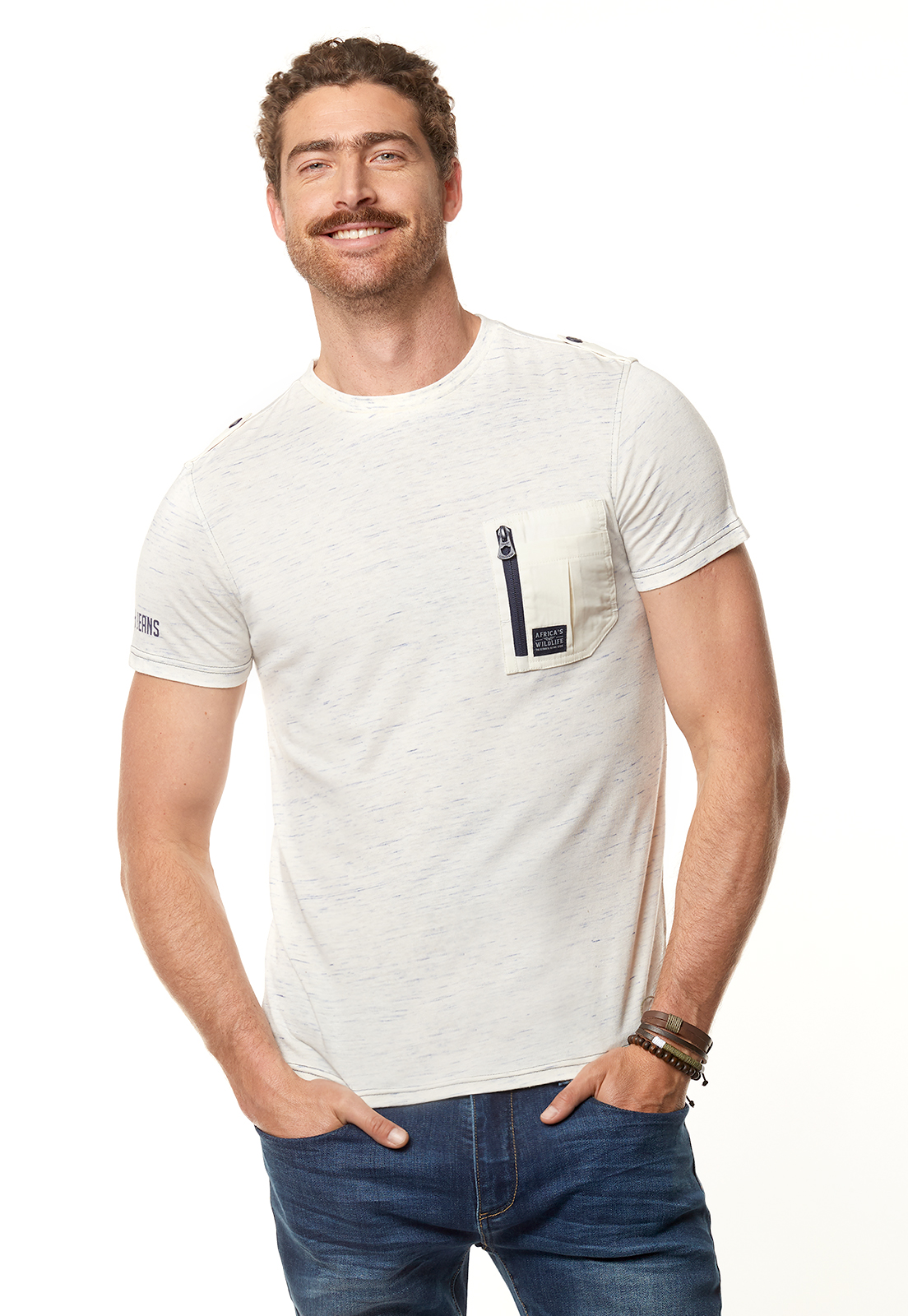POLERA MIAMI ECRU MELANGE - 1