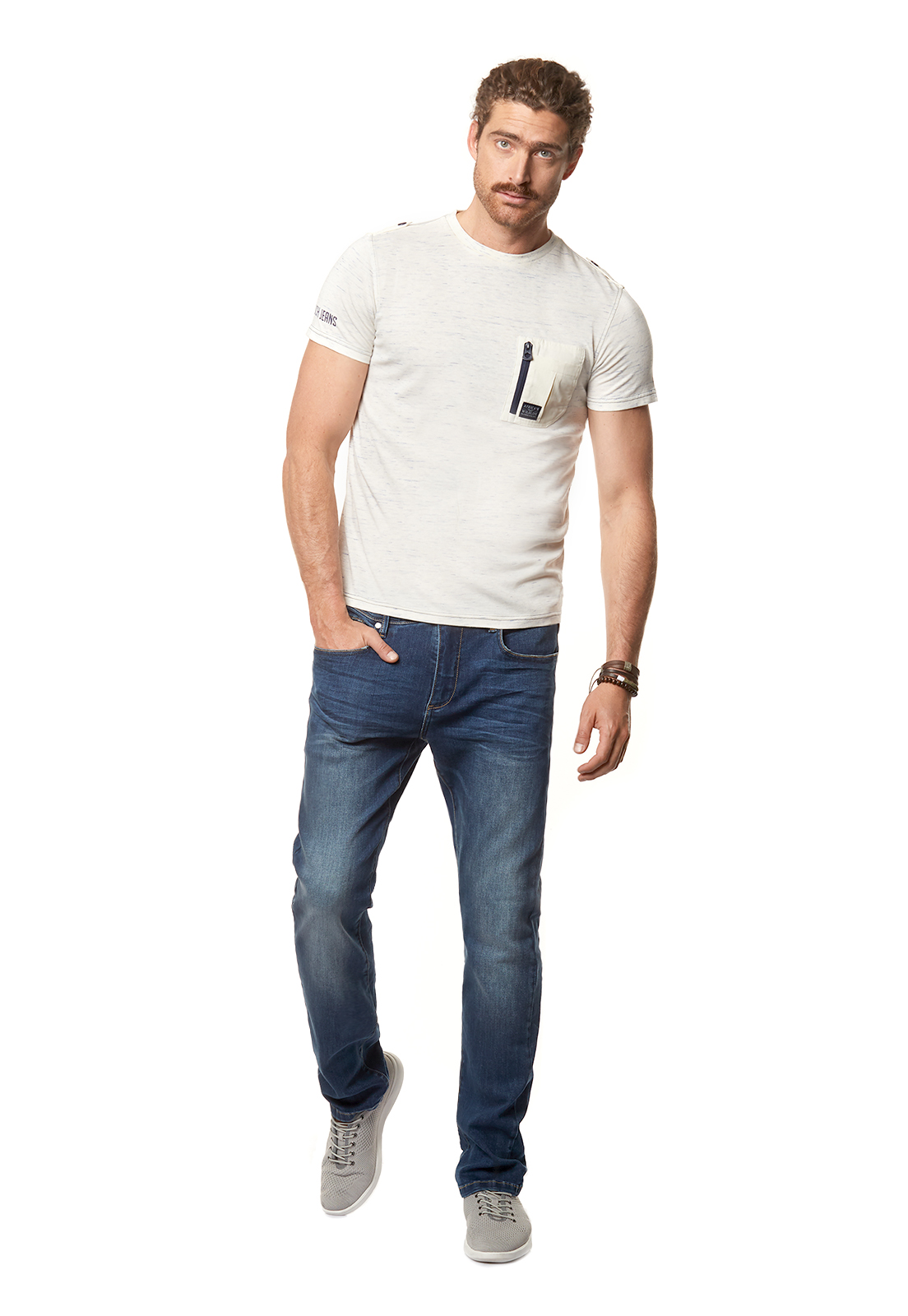 POLERA MIAMI ECRU MELANGE - 2