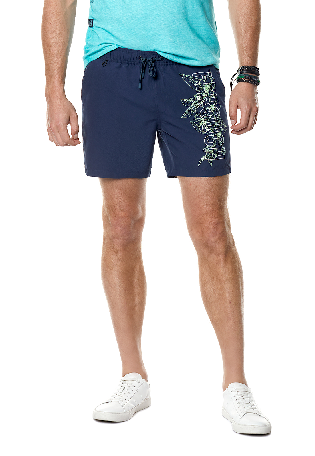TRAJE DE BAÑO SPORT PRINTED NAVY - 1