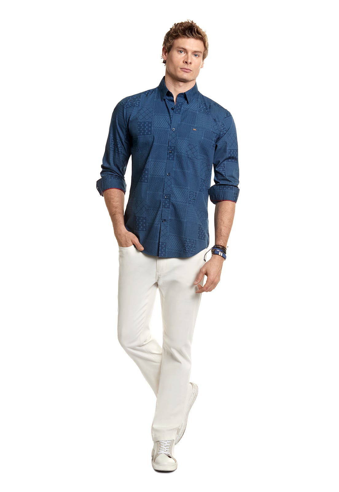 CAMISA ESTAMPADA GEORGIA FJ NAVY - 2