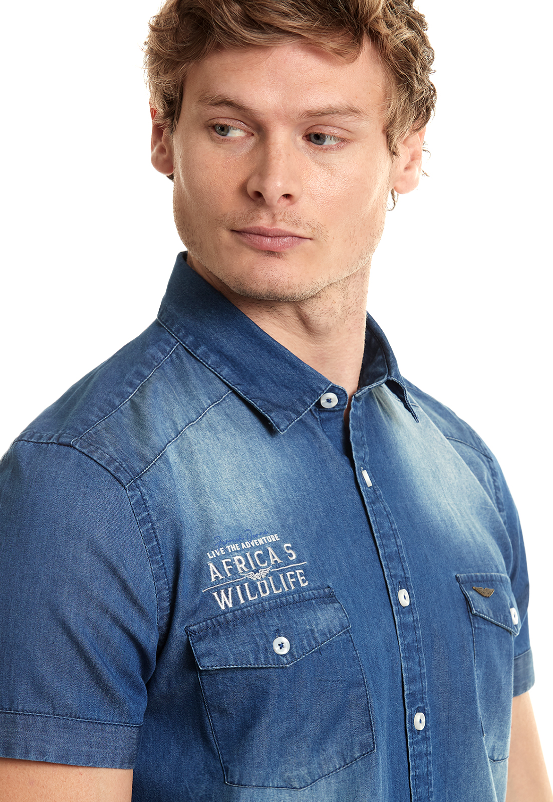 CAMISA DENIM PATCH FJ BLUE - 4
