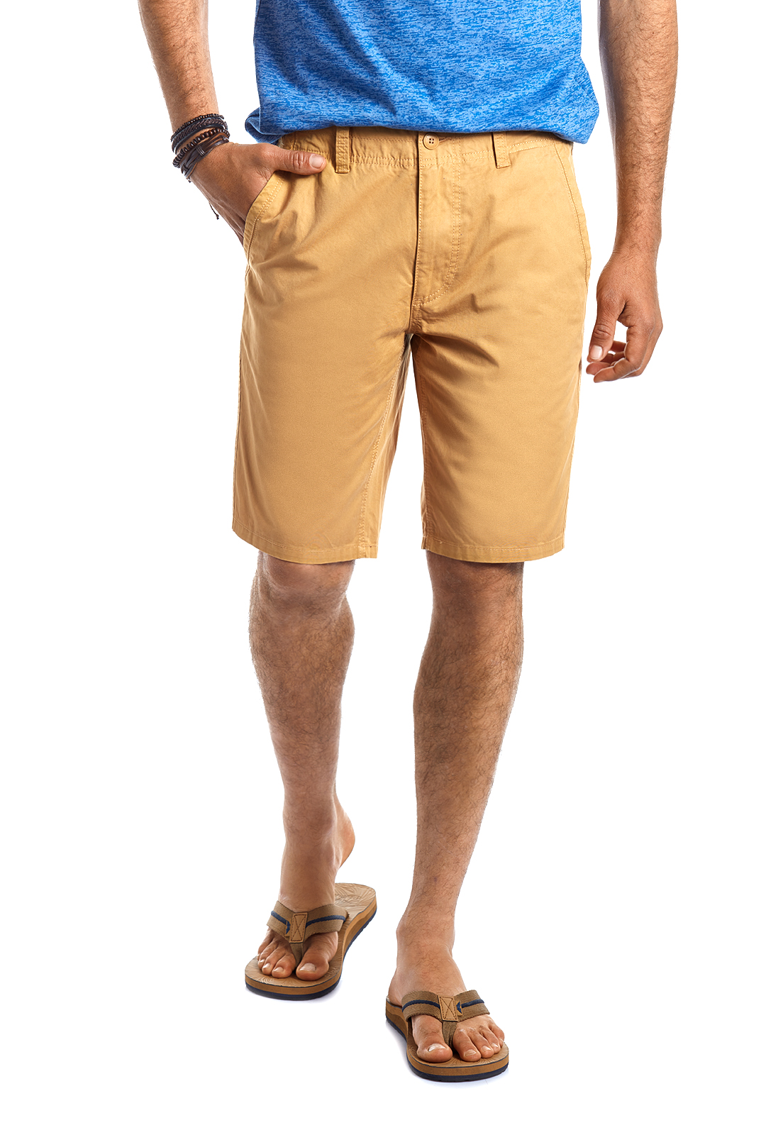 BERMUDA GARMENT DYED MUSTARD - 1