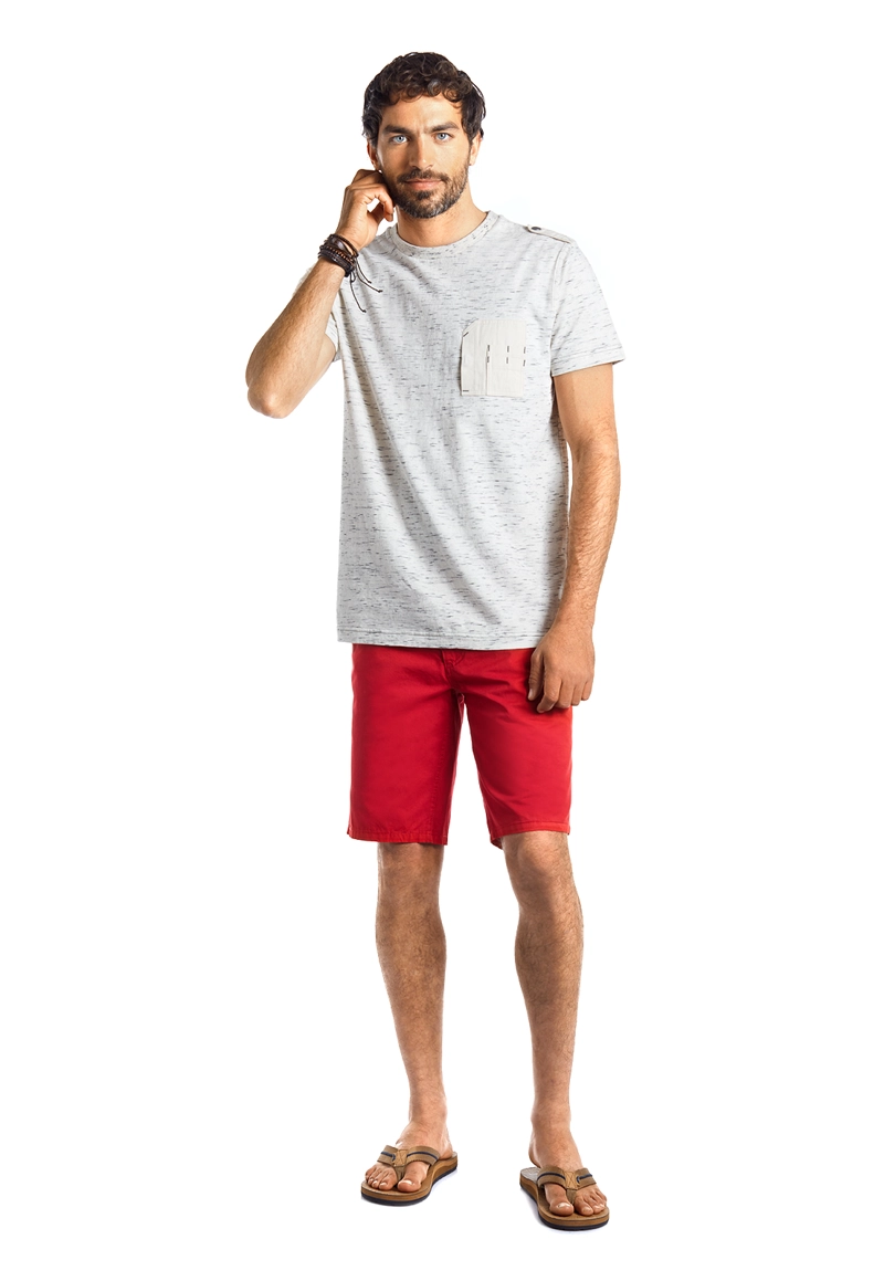 BERMUDA HOMBRE FEROUCH RED GARMENT DYED - 2