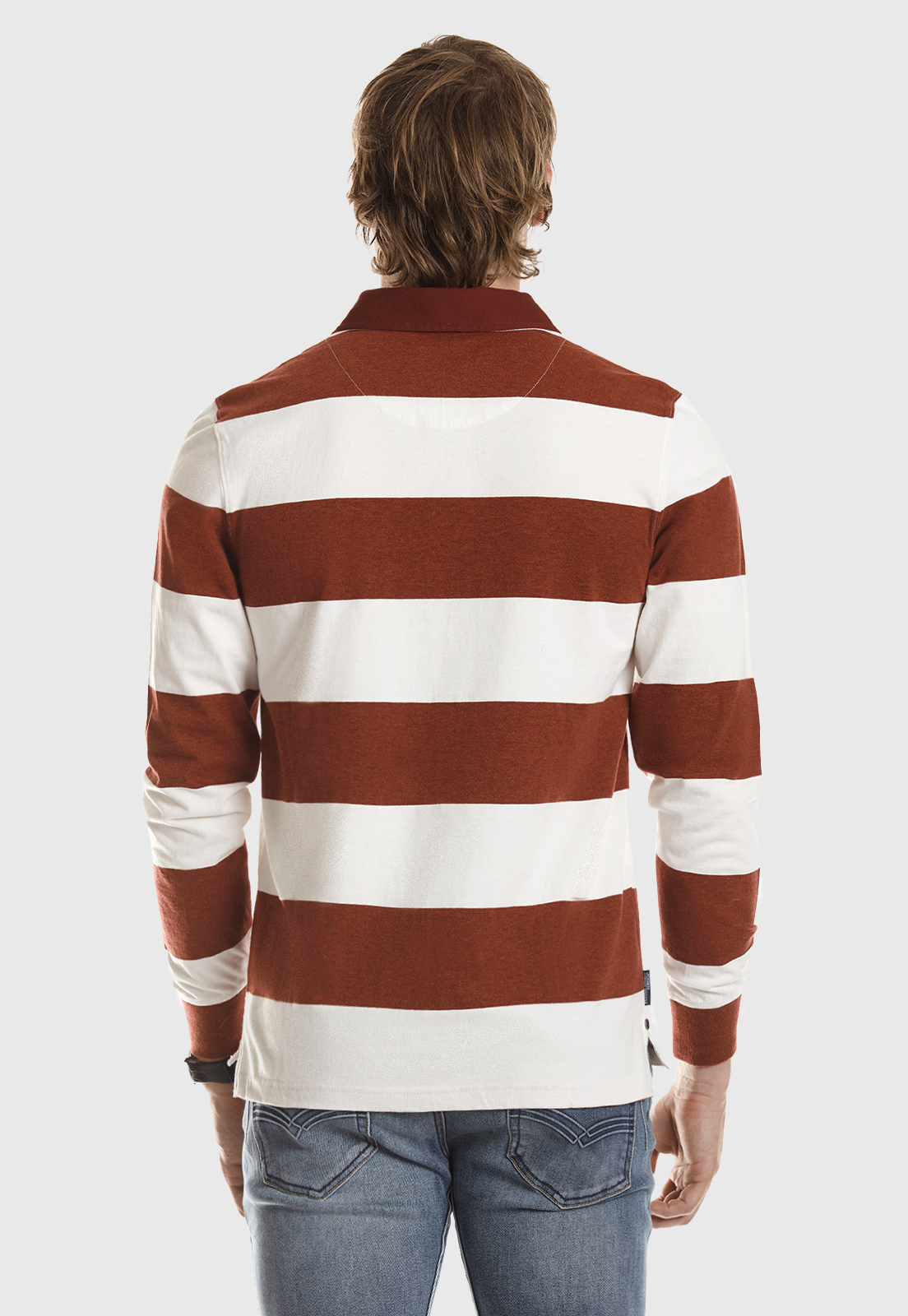 POLERA POLO RUGBY DK BRICK MELANGE - 3
