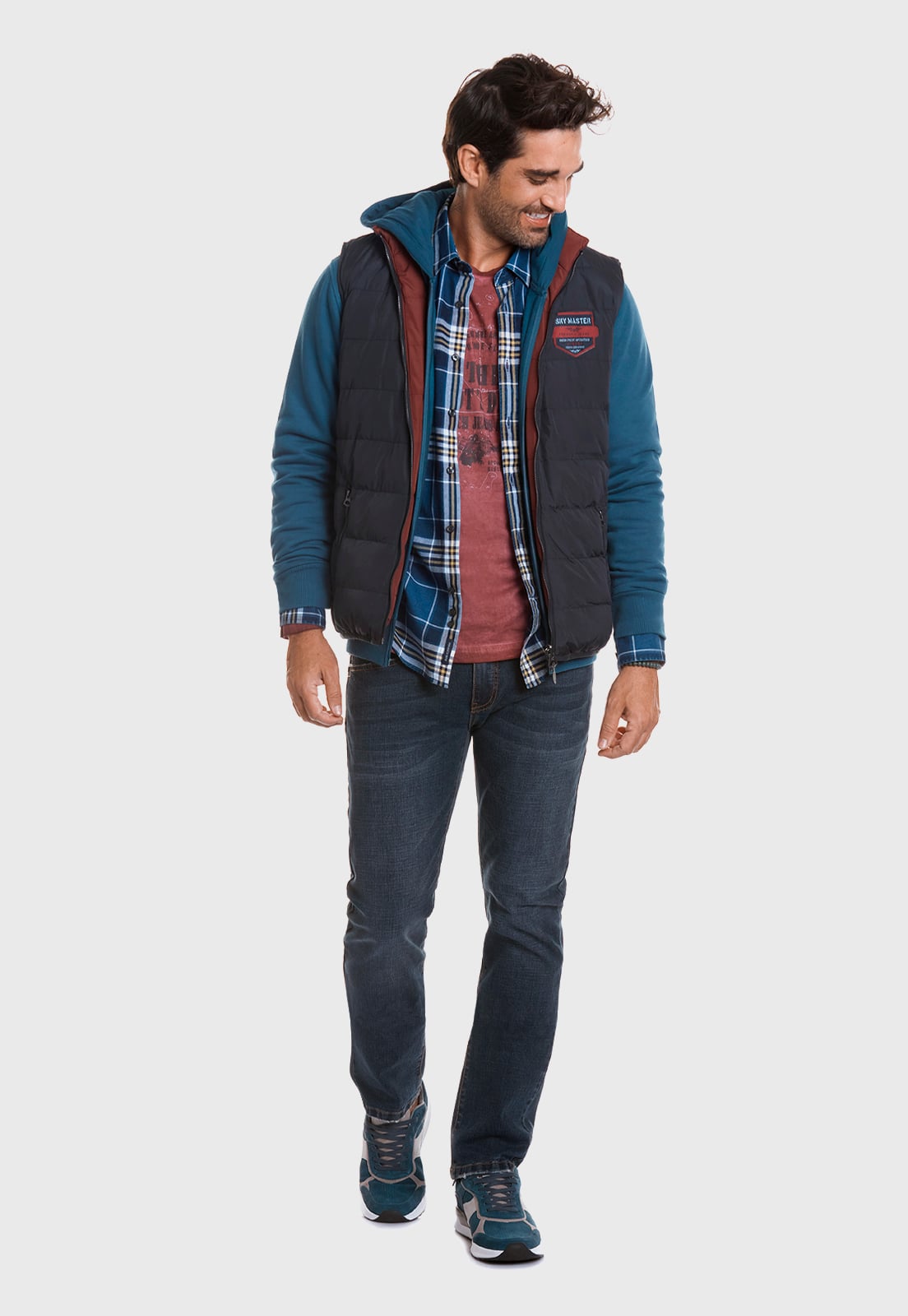 CHAQUETA SIN MANGAS REVERSIBLE FJ NAVY - 2