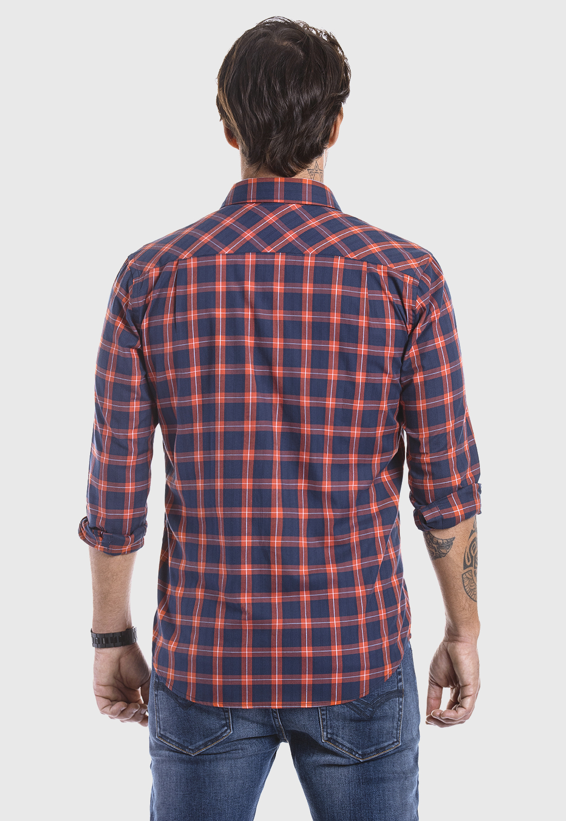 CAMISA CHECKERED TEXAS FJ COPPER - 4
