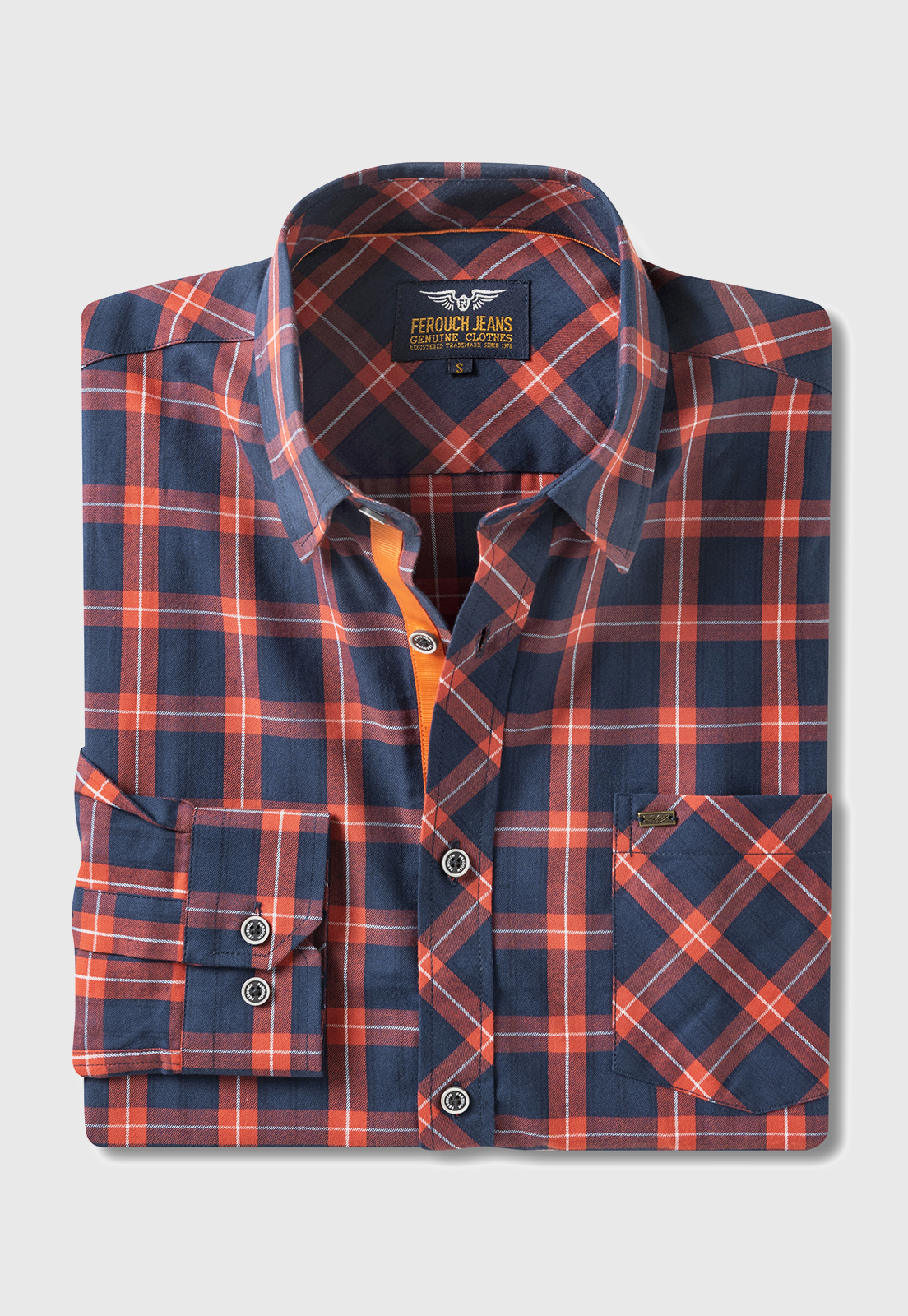 CAMISA CHECKERED TEXAS FJ COPPER - 6
