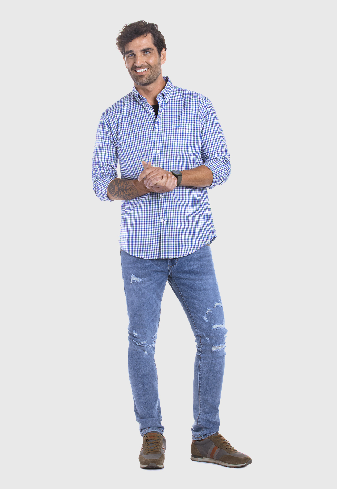 CAMISA CHECKERED ARIZONA GREEN - 2