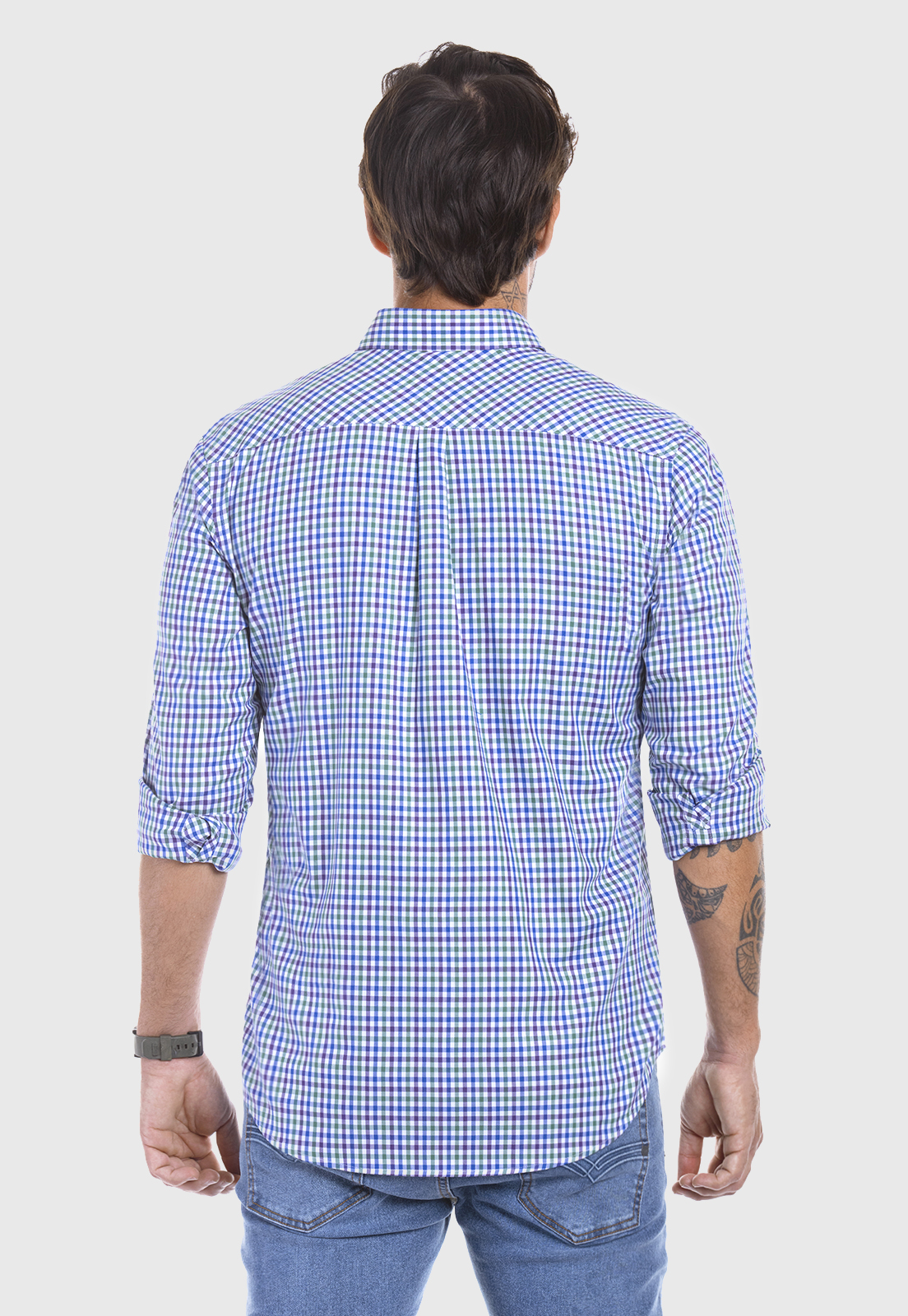 CAMISA CHECKERED ARIZONA GREEN - 3