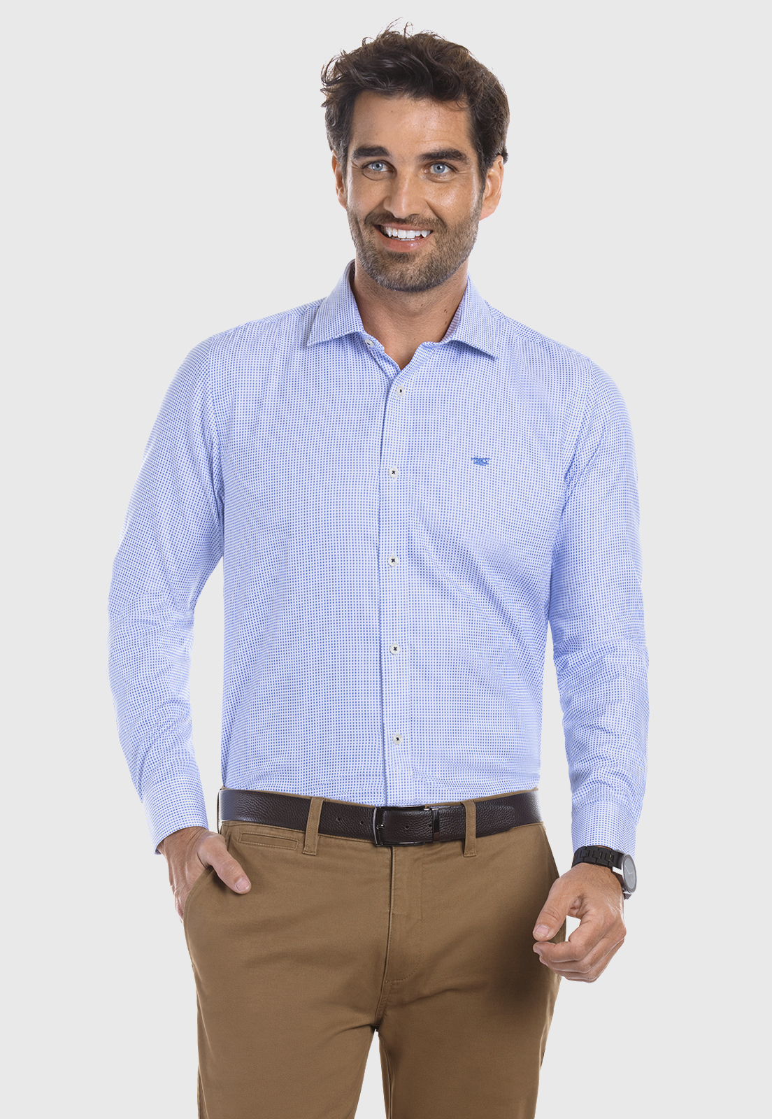 CAMISA BUSINESS GEORGIA BLUE - 1
