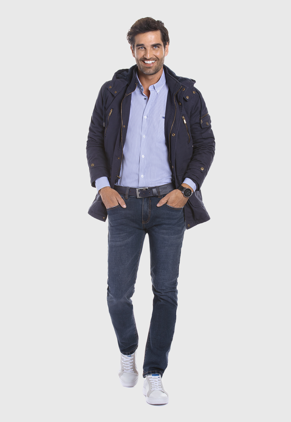 CAMISA STRIPED COLLEGE F DK. NAVY - 2