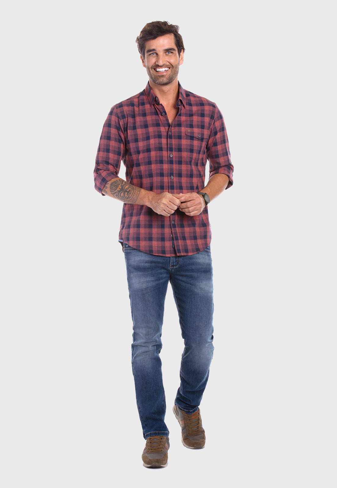 CAMISA CHECKERED DAKOTA F COPPER - 2